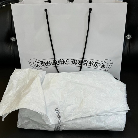 Brand New Chrome Hearts Satin Monogram Bucket Hat Black Silver Cross Top Button - Picture 2 of 14